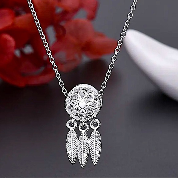 Sterling Silver Dreamcatcher Matching Bangle Bracelet, Earrings Necklace Set - Picture 4 of 9